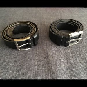 Two leather belts